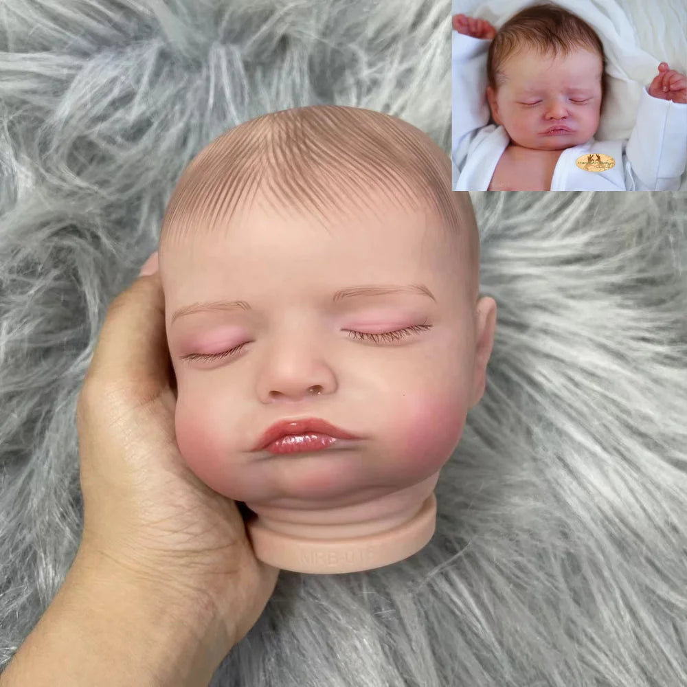 19 inch Painted Vinyl Reborn Doll Kit Rosalie Unassembled Lifelike Baby 3D Painting with Visible Veins Cloth Body Included