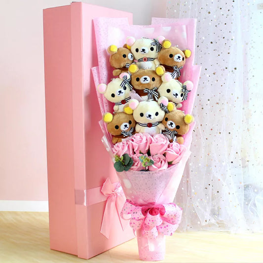 Premium Teddy Bear Stuffed Animal Plush Flower Bouquet Gift - Plushy Mart