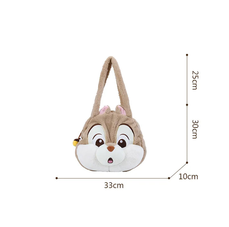 Sanrio Kuromi Plush Handbag Cute Shoulder Bag for Women Y2K Bag Kawaii Cotton Plush Large Capacity Student Backpack Girl Gift