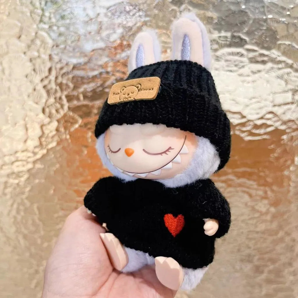 Mini Plush Doll'S Clothes Outfit Accessories For Korea Kpop Exo Labubu Idol V1 V2 Love sweater hat set Clothing Gift