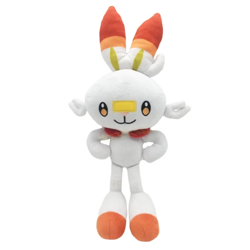 Pokemon Sword, Shield, and Three Houses Knocking Sound Monkey Tears Eye Lizard Flame Rabbit Plush Doll Rabbit Monkey Lizard Doll