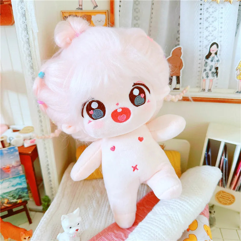 20cm IDol Doll Plush Cotton Star Dolls Kawaii Stuffed Baby Plushies No Attributes Dolls Toys Fans Collection Children Gifts