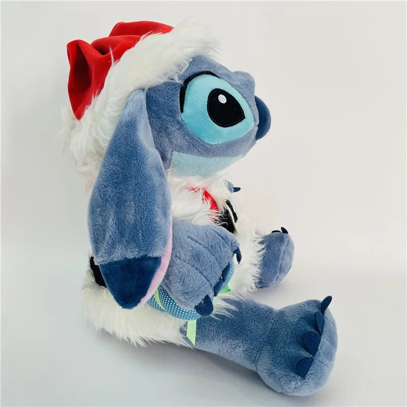 28cm Disney Stitch Cos Santa Claus Cartoon Kawaii Plush Doll Toys Soft Stuffed Throw Pillow Back Cushion Kids Christmas Gifts