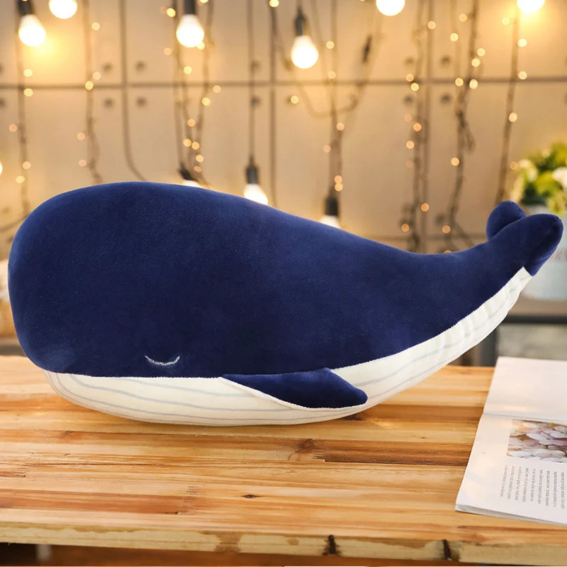 25CM Cartoon Super Soft Plush Toy Sea Animal Blue Whale Soft Toy Stuffed Animal Fish Children's Birthday Gift