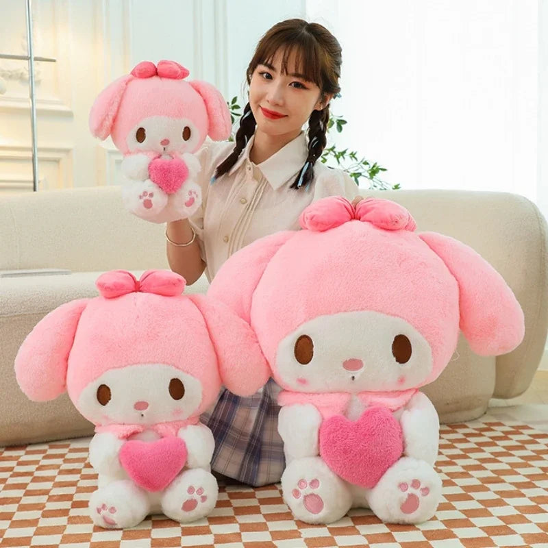 35/50/65cm Cartoon Sanrio Anime Love Kuromi My Melody Cinnamoroll Plush Toys Pillow Kawaii Stuffed Soft Plushine Doll Gifts