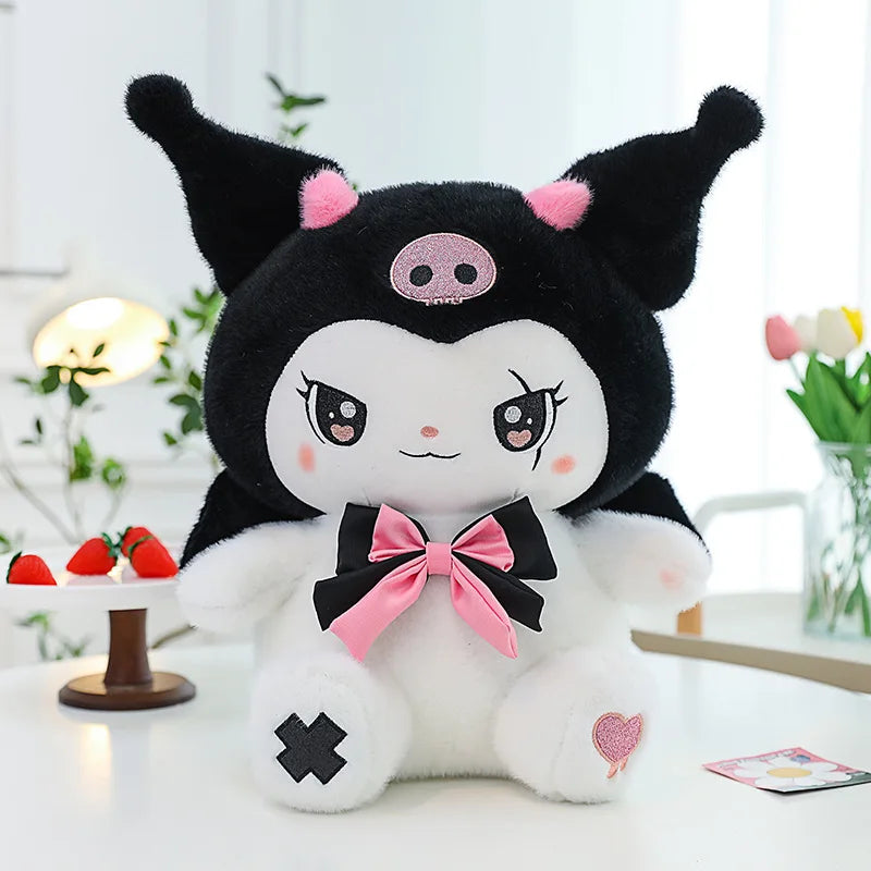 45cm Large Sized Demon Kuromi Plush Toy Cute Melody Dark Jade Guigou Doll Christmas Ragdoll Decoration Doll Gift