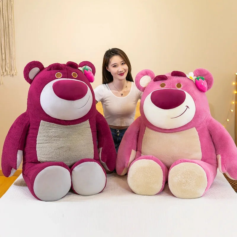 35cm Strawberry Bear Plush Toy Disney Plushies Stuffed Dolls Toys Cloth Doll Girls Sleeping Pillow Room Decoration Birthday Gift