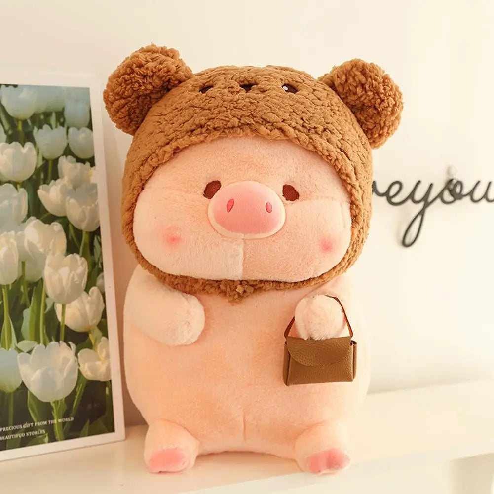 Pig Plush Toy Transforms Into Lulu Pig Doll 30CM Cute Hat Pig Plush Fill Doll Children's Birthday Christmas Gift For Girls