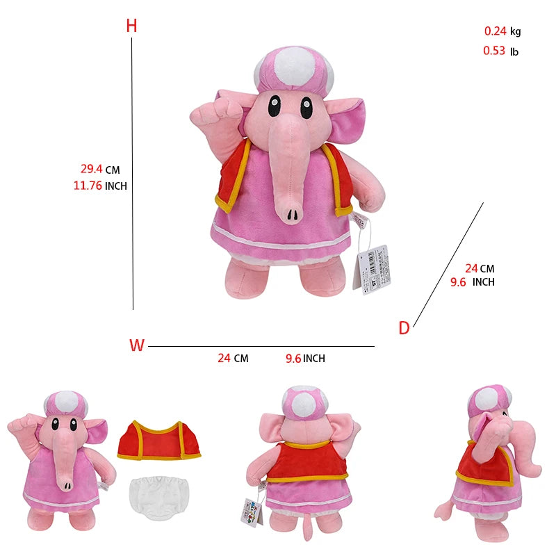 Balloon Mario Plush Soft Toys Poplin Rolla Koopa Elephant Fruit Goomba Animals Dolls Elephant Princess Daisy Peach Kawaii Gifts