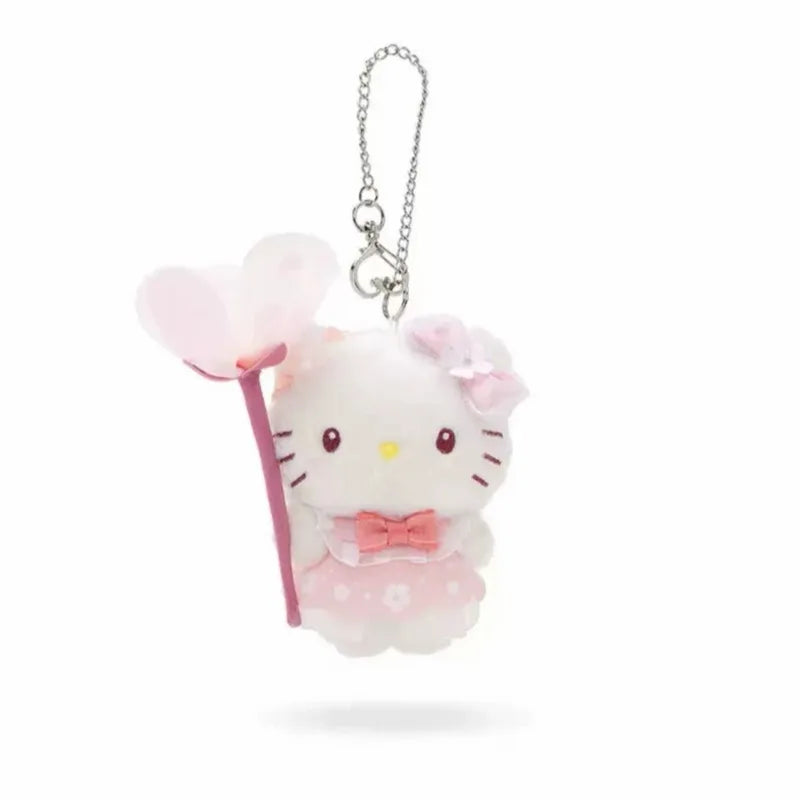 Sanrio Elf Fantasia Series Jade Guigou Melody Kuromi Pudding Dog Kt Cat Plush Pendant Gift Cute Peripheral Key Chain Holiday