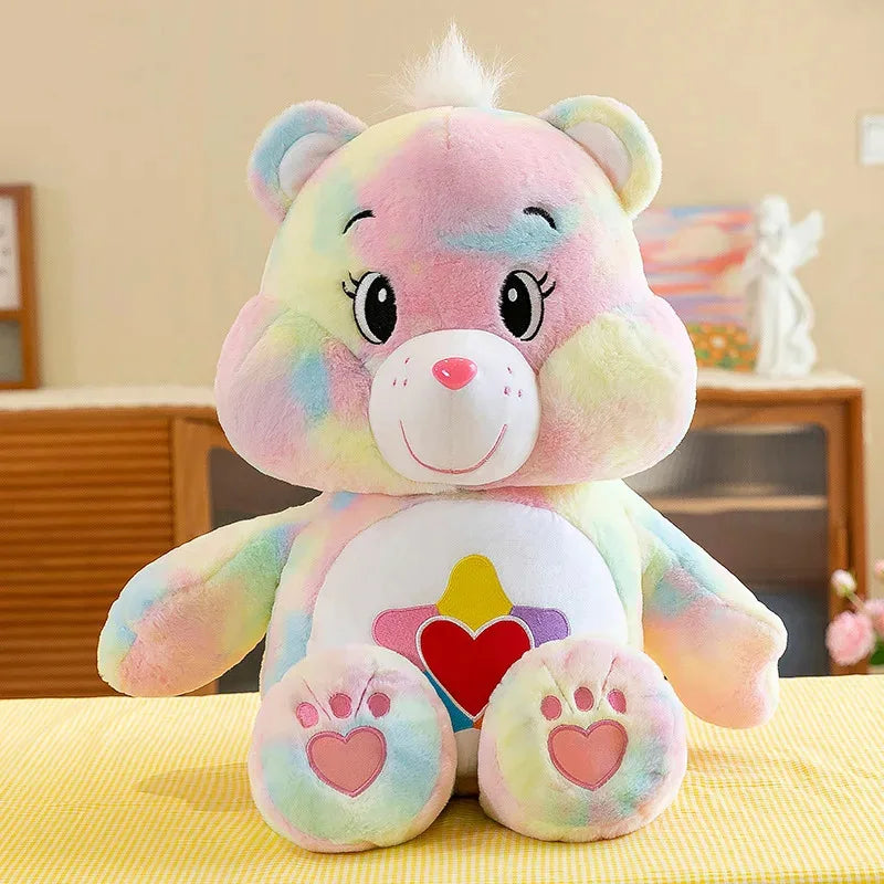 Miniso 40cm Care Bear Kawaii Plush Birthday Sharing Sunshine Love Grumpy Lucky Bear Toy Animation Doll Pillow Gift for Kids Girl