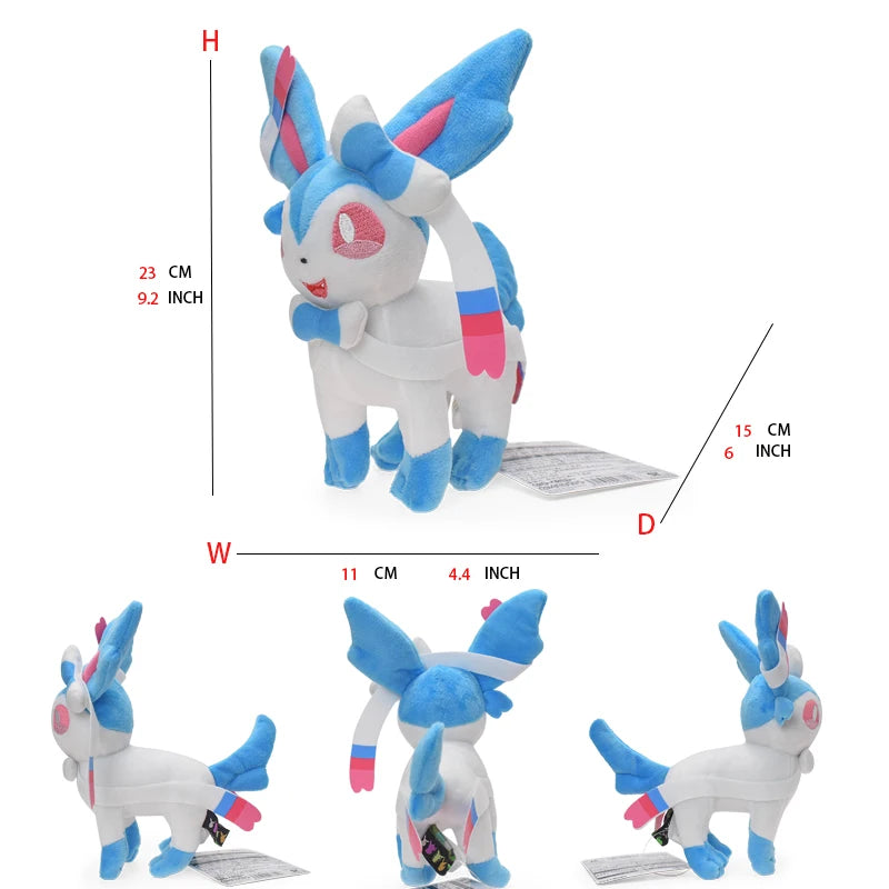 Leafeon Vaporeon Glaceon Sylveon Espeon Umbreon Vaporeon Sylveon Plush Toys Game for Collectible Gift,Soft Plushies Stuffed