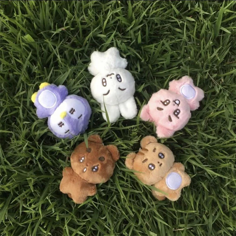 Kpop Cartoon Soobin YEONJUN Same Plush Keyrings Q Styles Mini BEOMGYU TAEHYUN Keychains Key Rings Bag Pendants Accessories