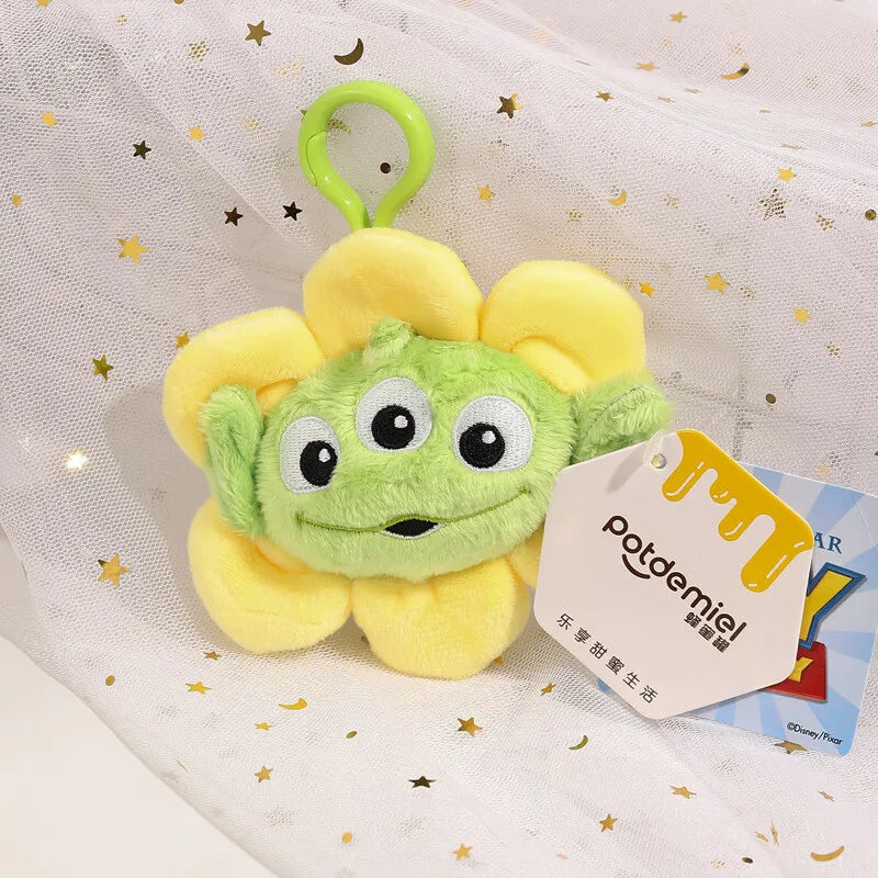 Disney Toy Story Alien Cute Kawaii Three Eyes Boy Plush Pendant School Bag Backpack Pendant Keychain Plush Toy Birthday Gift