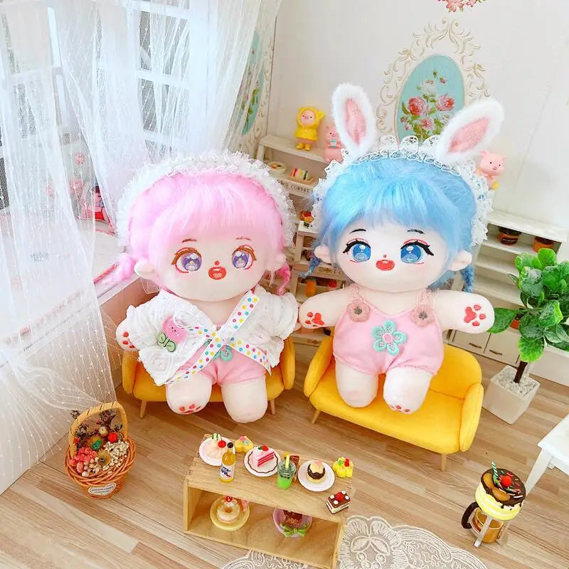 20cm IDol Doll Plush Cotton Star Dolls Kawaii Stuffed Baby Plushies No Attributes Dolls Toys Fans Collection Children Gifts