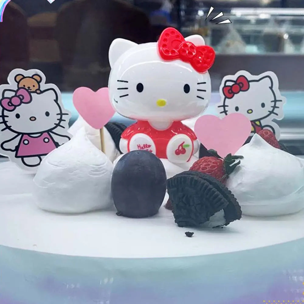 Sanrio Figuren Doll Cute Hello Kitty Action Figure Cake Decoration PVC Model Desktop Toy Car Deco Ornaments Children's Gift