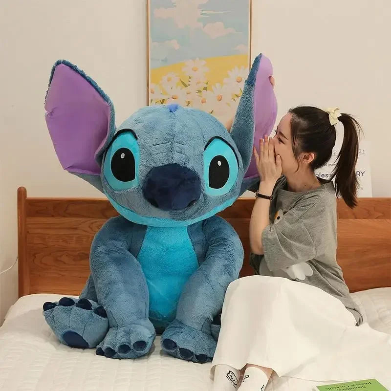 Stitch Plush Toy Doll Cartoon Anime Disney Stitch Large Pillow Doll Gift Pillow Toy Funny Big Ear Pink Blue Color Stitch Doll