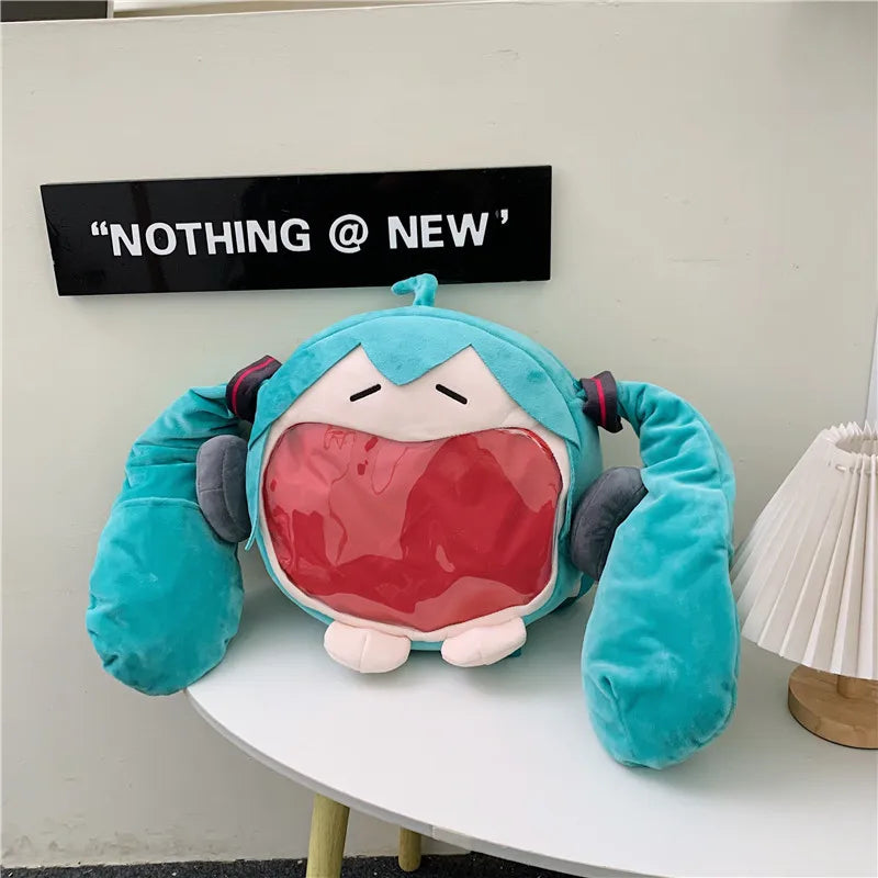 Hatsune Miku Animation Peripheral Plush Backpack Toys Cute Birthday Gift Plush Series Student Supplies Wholesale Holiday Present