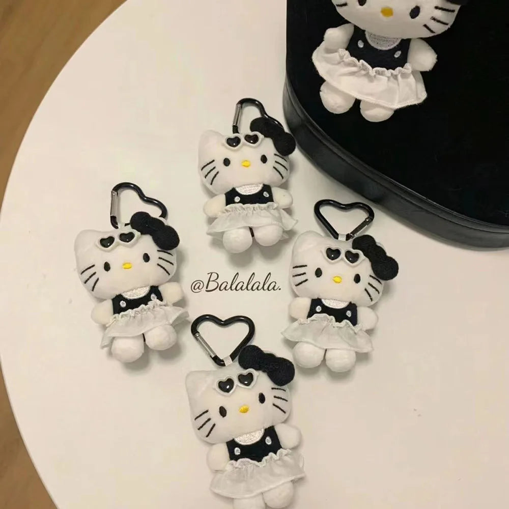 Hellokitty Plush Toys Keychains Sanrio Kawaii Anime Soft Stuffed Doll Cute Cartoon Bag Pendant Widgets Accessories Birthday Gift