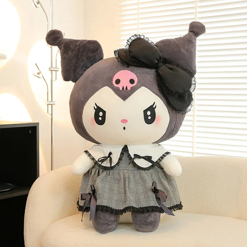 Surrounding Toys Gothic Style Kuromi Melody Plush Toy Dolls Sanrio Plush Dolls Wholesale Gifts For Girls Cute Pillows Pp Cotton