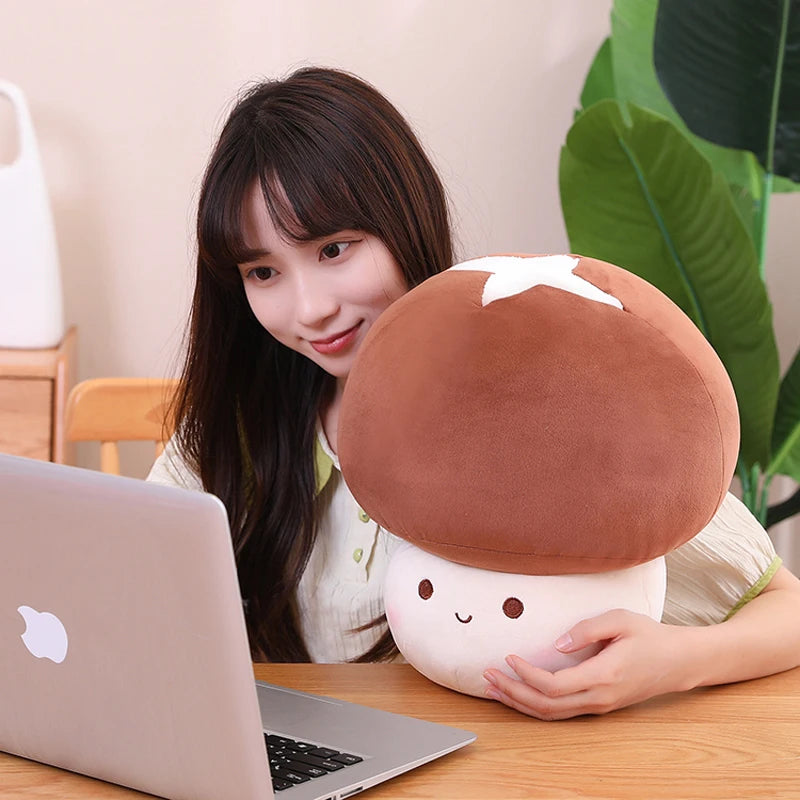 23CM Kawaii Mushroom Plush Dolls Simulation Plant Pillow Lovely Toys for Home Decor Sleeping Cushion Stuffed Soft Dolls