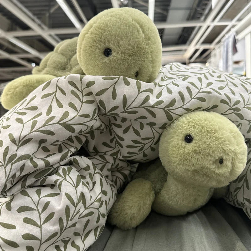 Kawaii Green Tortoise Plush Toys Cute Soft Sea Turtle Stuffed Animal Pillow Baby Appease Doll Birthday Gifts for Kids Girls