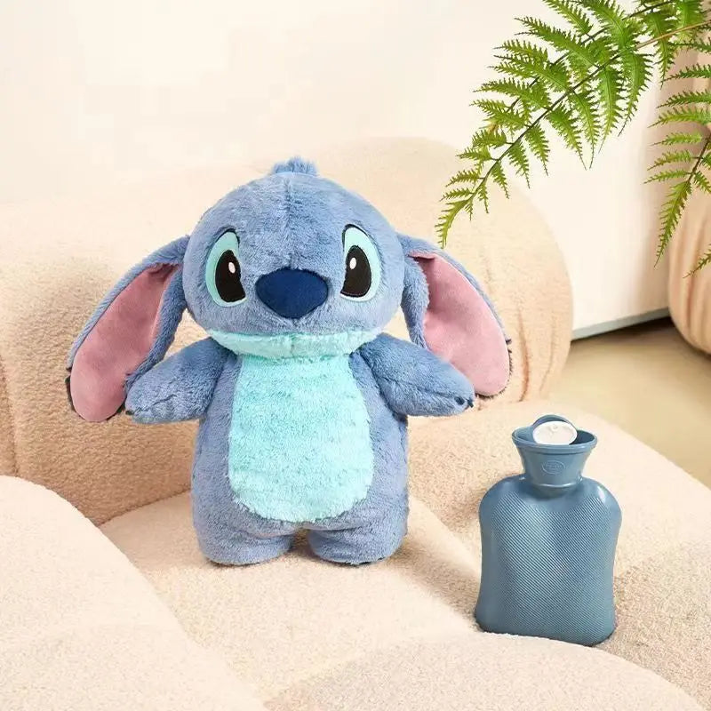 Anime Disney Stitch Angel Lotso Plush Hand Warm Bottle Hot Water Bottles Winter Portable Warm Hand Bag Birthday Kids Gifts