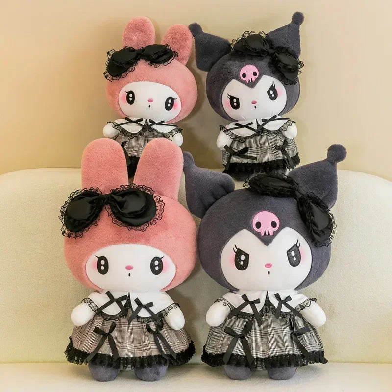 100CM Super Big Size New Sanrio Dark Kuromi Plush Toy Doll Cute Skirt My Melody Cartoon Stuffed Animal Home Decor Girls Gift