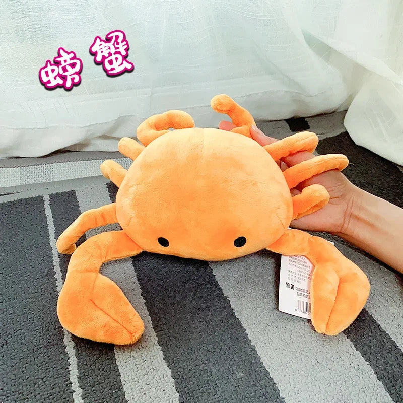 Lobster Squid Crab Starfish Scallop Carp Fish Aquarium Cartoon Sea Ocean Animal Marine Park Plush Toy Stuffed Doll Boy Girl Gift