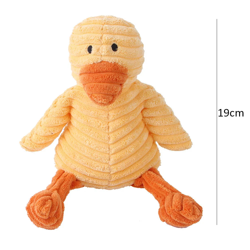 Corduroy Dog Toys for Small Large Dogs Animal Plush Dog Squeaky Toy Puppy Chew Toys Bite Resistant Pet Toy For Dogs Squeaker