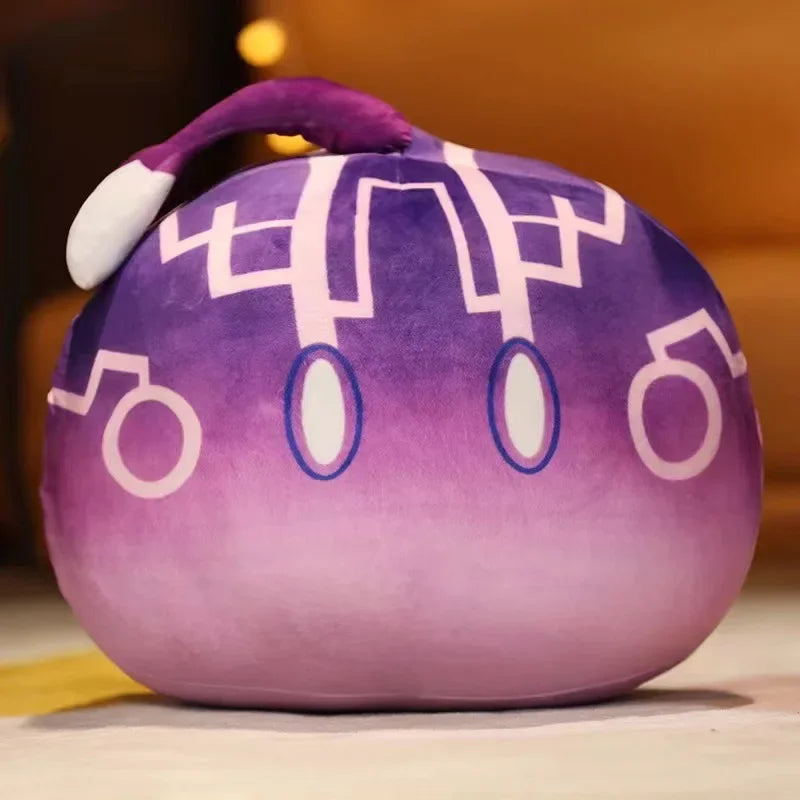 Genshin Impact Slime Plush Toys Anime Doll Element Anemo Electro Pyro Cryo Hydro Geo Dendro Soft Pillow Holiday Gift for Kids