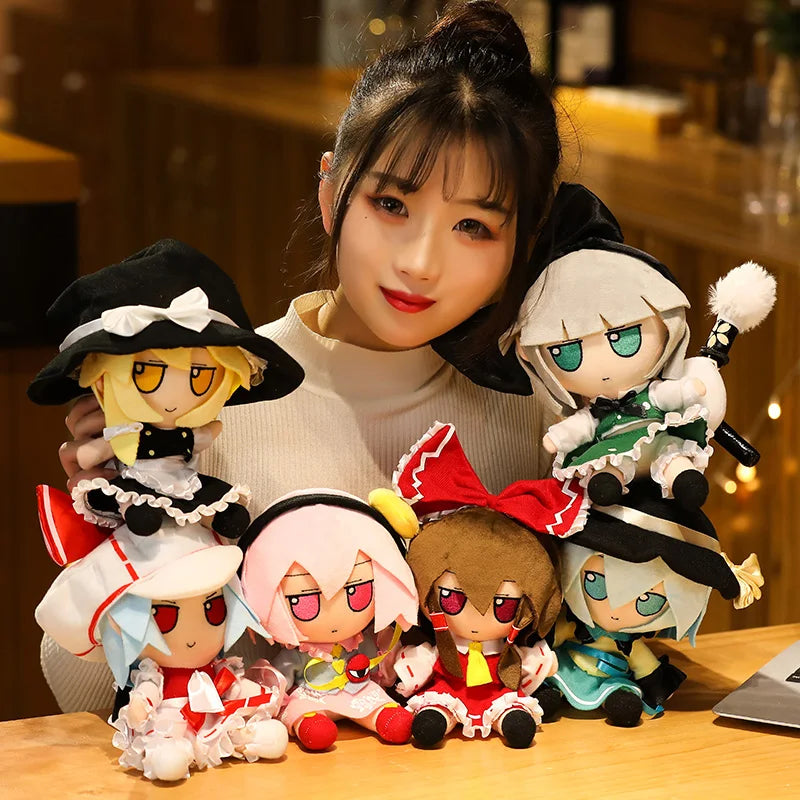 1pc 20CM Hot Game Touhou Project Dolls Cute Hakurei Marisa Kirisame Plushie Toys Stuffed Soft Japan Anime Pillow for Child