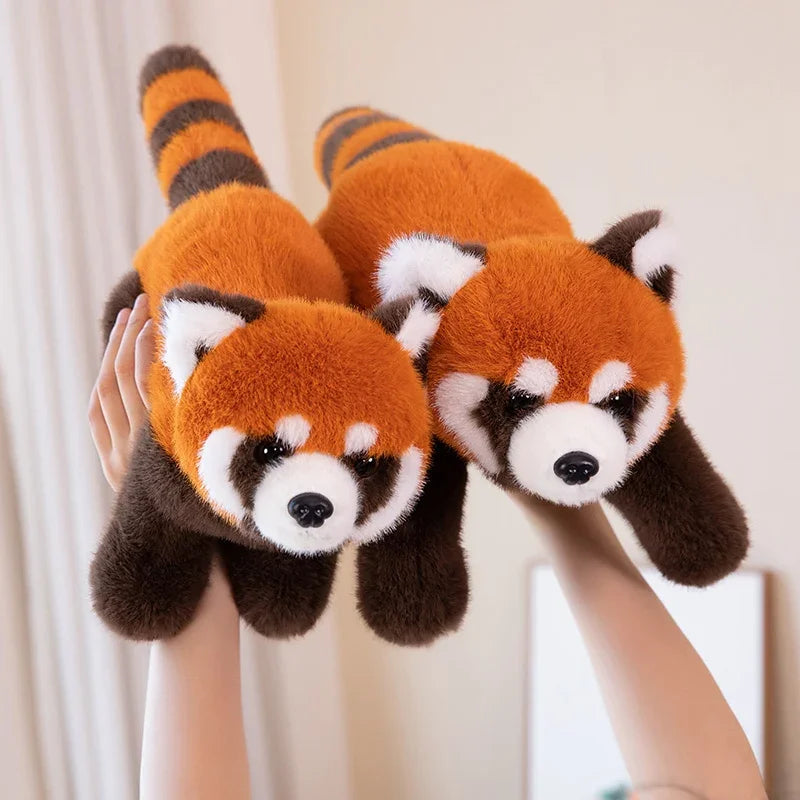 2 Styles Raccoon Plush Dolls Stuffed Toys Lifelike Red Fox Panda Pillows Cartoon Animals Toys Birthday Christmas Gift