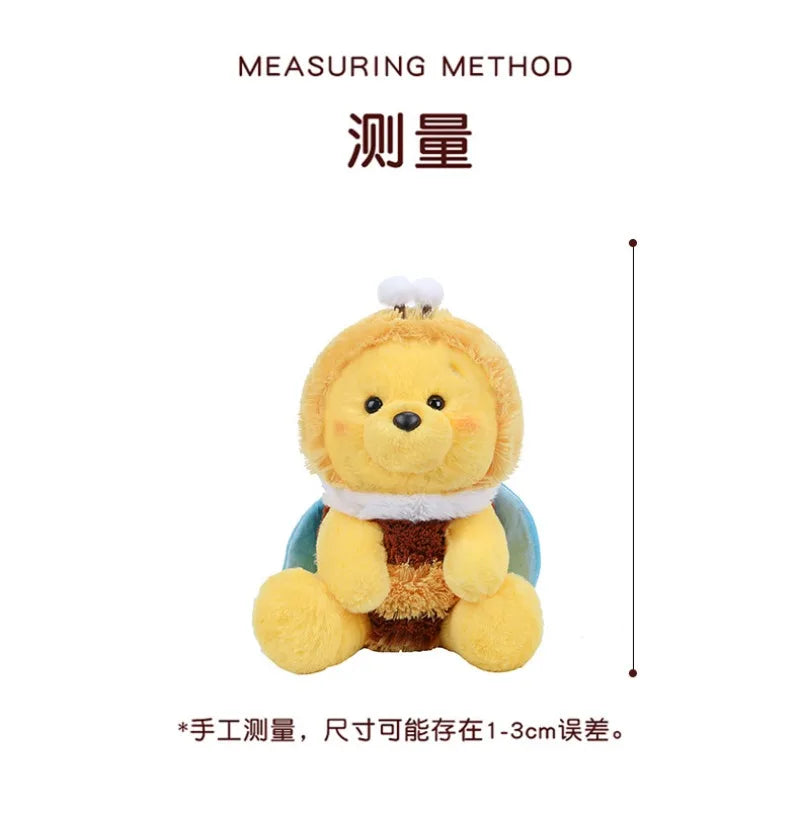 35/45CM Genuine Disney Bee Winnie The Pooh Plush Toys Pillow Kawaii Anime Bear Stuffed Doll For Children's Birthday Gifts