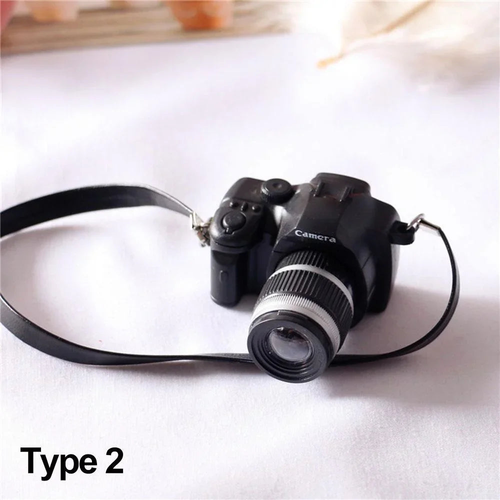 1Pc 1/6 1/8 1/12 Dollhouse Miniature Digital SLR Camera for labubu for upset duck Dolls House Decoration Accessory