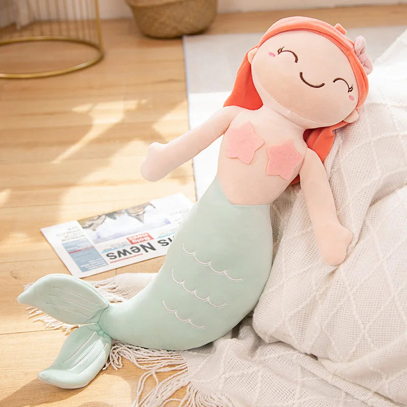 45/60/80CM Beautiful Mermaid Plush Toys Soft Stuffed Cartoon Anime Figure Doll Cute Sea-maid Plush Pillow Cushion For Gifts