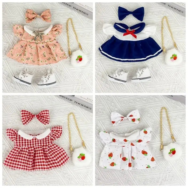 For Nommi clothes/ 20cm cotton doll outfit Baby Princess Skirt Doll Clothes