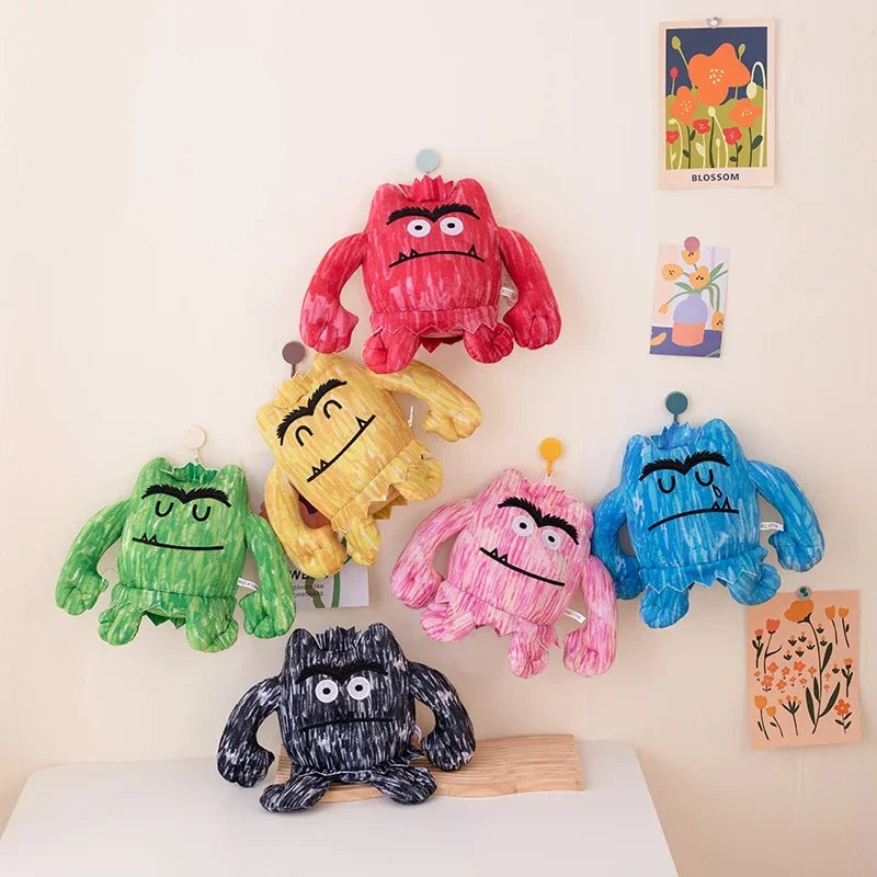 Cartoon The Color Monster Plush Kawaii Toys Children Early Education Plushie Stuffed Doll For Kids Birthday Christmas Gifts