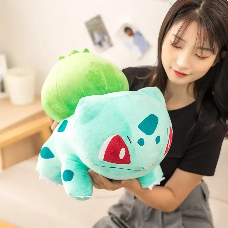 Big Size Bulbasaur Stuffed Doll Toy Cute Elf Pokemon Plush Kawaii Pikachu Doll Pillow Gifts For Children Christmas Baby Gift