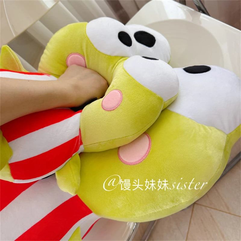 Sanrio Kero Kero Keroppi Plush Toy Lovely Gentleman Big Eyed Frog Plushies Cuddly Pillow Kero Kero Keroppi Stuffed Doll Kid Gift