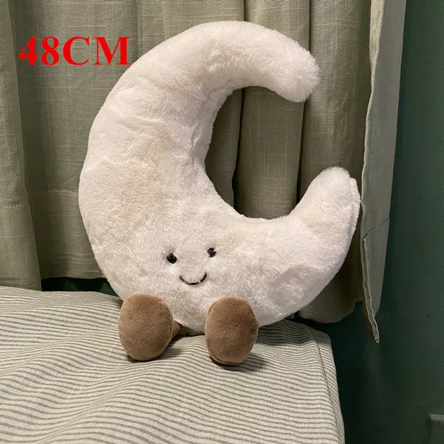 ins Plush Sky Pillows Emotional Moon&Sun Shaped Pillow Room Chair Cushion Home Decor Seat Cushion Best Xmas Birthday Gift