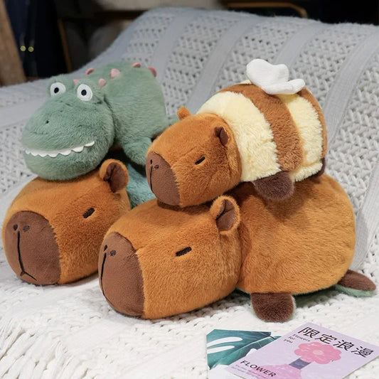 25/35CM Kapibala Capybara Turn To Bee Crocodile Plush Toy Internet Celebrity Capybara Toys Doll Children's and Girls' Gift