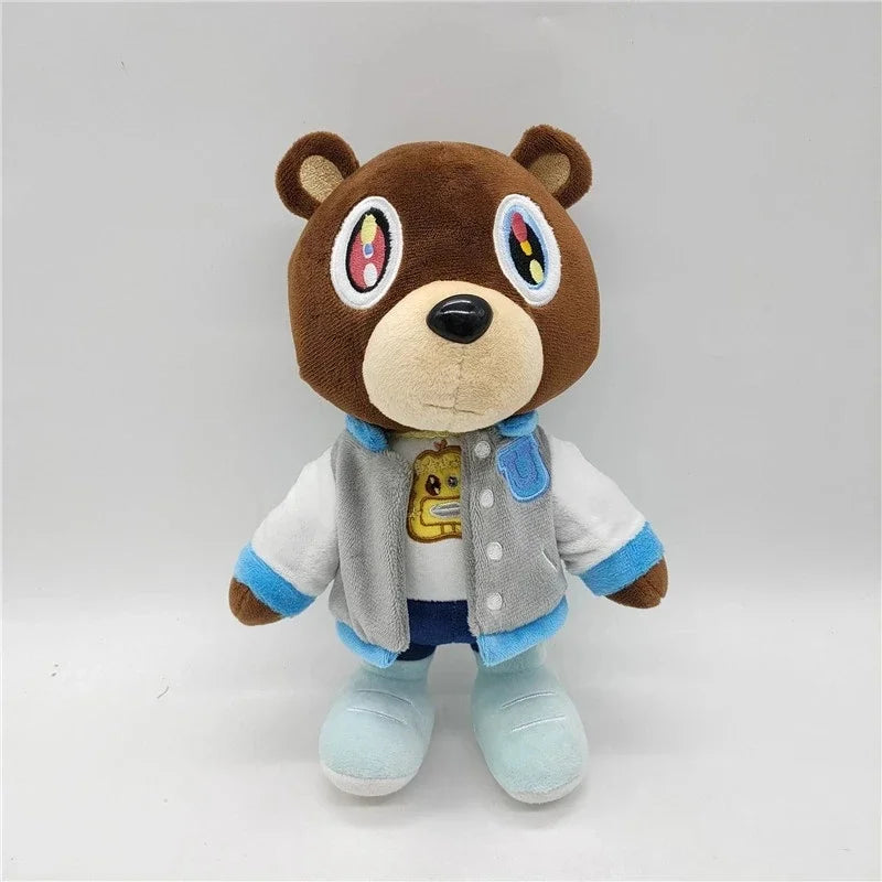 New Kawaii Kanye Dropout Bear Teddy Bear Plush Toys Kanye West Graduation Soft Stuffed Home Room Decor Birthday Gift 1/4pcs 26cm