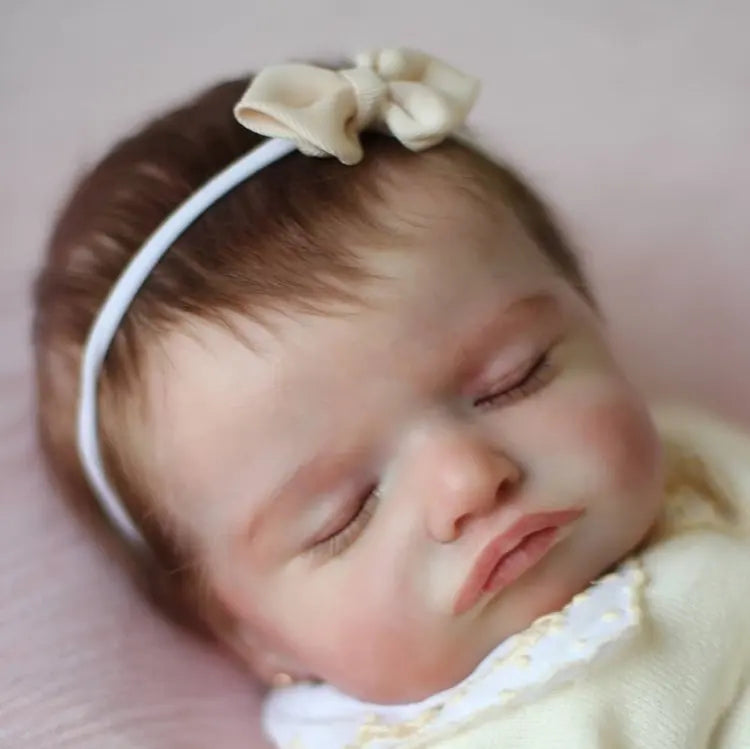 19Inch Painted Reborn Doll Kit Rosalie With Rooted Hair and Cloth Body Unassembled DIY Doll Parts Toy