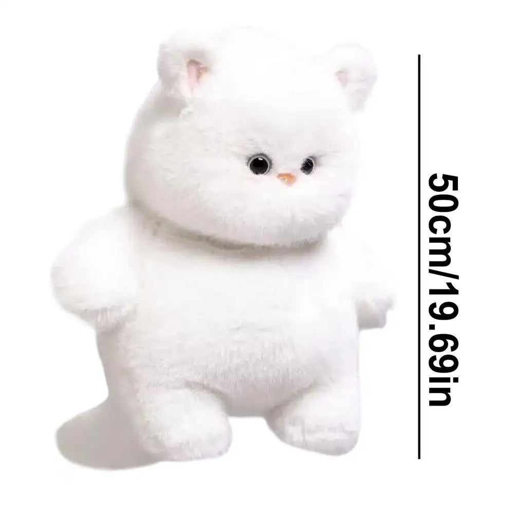 Stuffed White Cat Lovely Stuffed Rag Doll Cat Handmade Soft Plush Animals Rag Doll For Children's Sleeping Partner