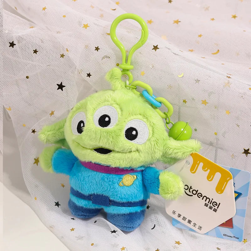 Original Disney Toy Story Stitch Kawaii Winnie Lotso Plush Doll Cartoon Stuffed Anime Keychain Pendant Strap Toys Gift For Kids