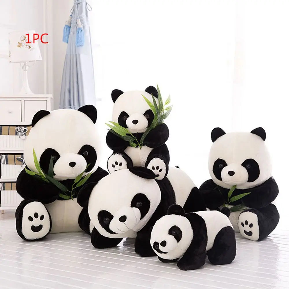 1PC Birthday Kneeling Sitting Kids Baby Soft Cloth Toy Cute Cartoon Pillow Plush Panda Stuffed Animals Present Doll