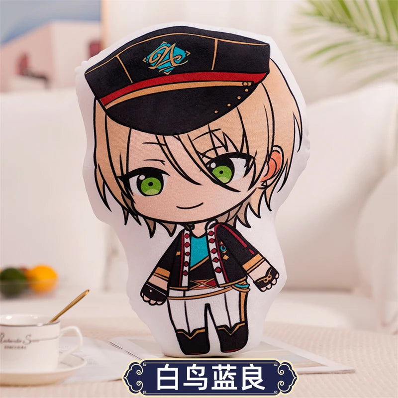 45cm Ensemble Stars Cartoons Anime Plush Toy Eichi Sakuma Rei Throw Pillow Cosplay Sofa Cushion Double-sided Printing Girl Fans