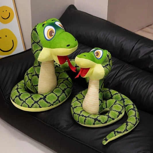 25/35/45cm Hot Sale Simulation Green Snake Plush Doll Reptile Funny Snake Holiday Birthday Gift Doll Home Decoration