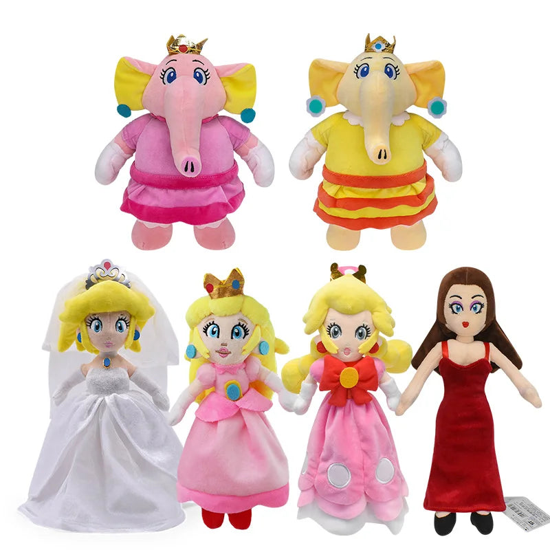 Princess Peach Mario Plush Toys Kawaii Stuffed Dolls Cartoon Cute Dolls Birthday Christmas Gift For Kids Collection